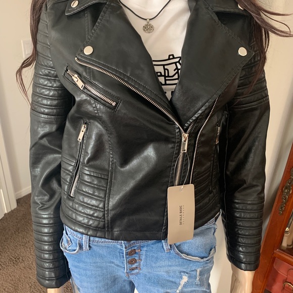 Details Basic leather Jacket M - Picture 3 of 6